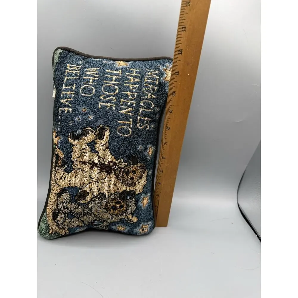 Miracles Happen To Those Who Believe Tapestry Teddy Bear Accent Pillow